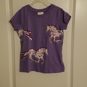 Girls Hanna Andersson horse shirt